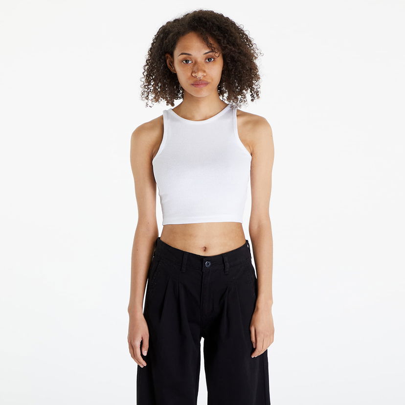 Потник Urban Classics Top Ladies Organic Cropped Rib Top 2-Pack White/ Black Бяло | TB6185A-02906