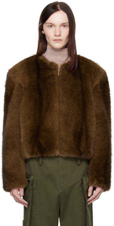 Яке STAND STUDIO Faux-Fur Jacket Кафяво | 66411-9019, 0