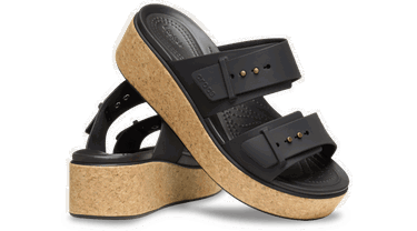 Кецове и обувки Crocs Brooklyn Cork Buckle Sandals Черно | 211252-001, 1