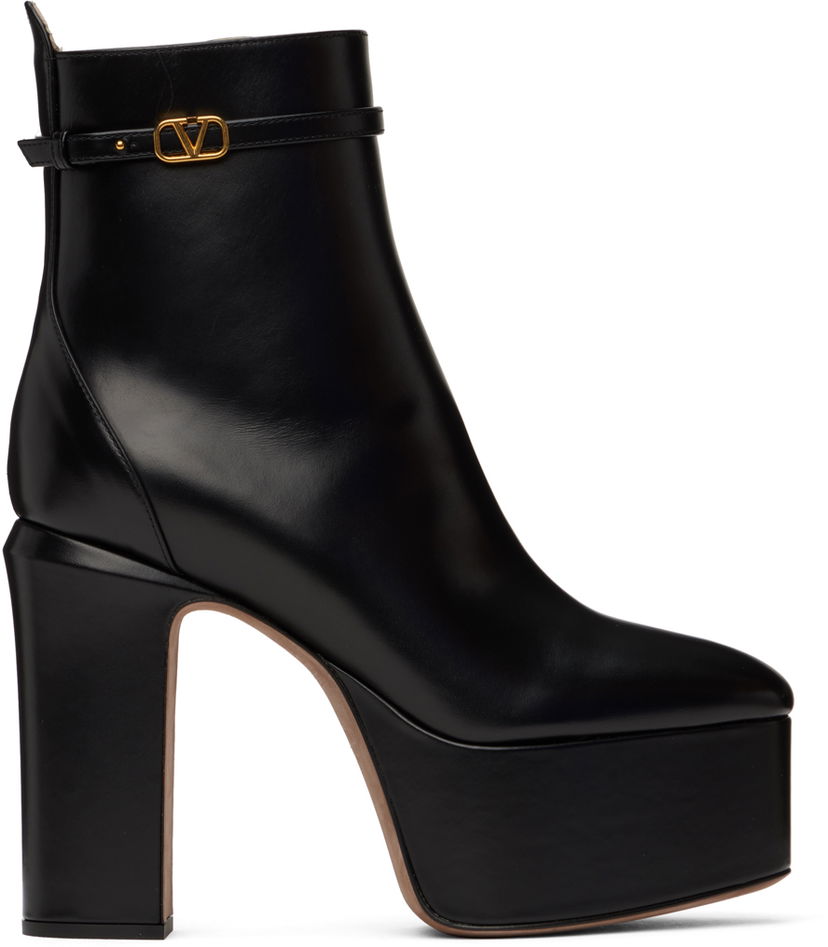 Кецове и обувки Valentino Valentino Garavani VLogo Platform Ankle Boots Черно | 3W2S0FE2ATZ