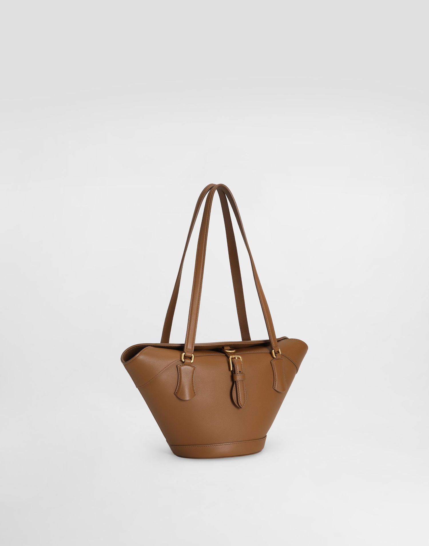 Голяма пазарска чанта Dolce & Gabbana Dolce & Gabbana Capri Coffa Calfskin Tote Bag Кафяво | BB7815AK2748Z093, 1
