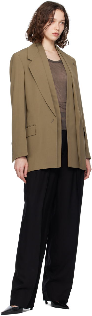 Яке FERRAGAMO Ferragamo Single Breasted Blazer Зелено | 782598, 3
