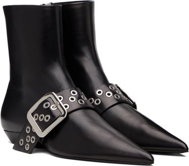 Кецове и обувки Jil Sander Jil Sander Eyelet Buckle Ankle Boots Черно | J15WU0105_P8226, 3
