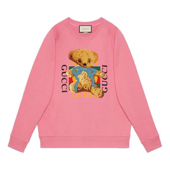 Пуловер Gucci Gucci Animal Print Long Sleeve Sweater Розово | 489677-X9N17-5681, 0