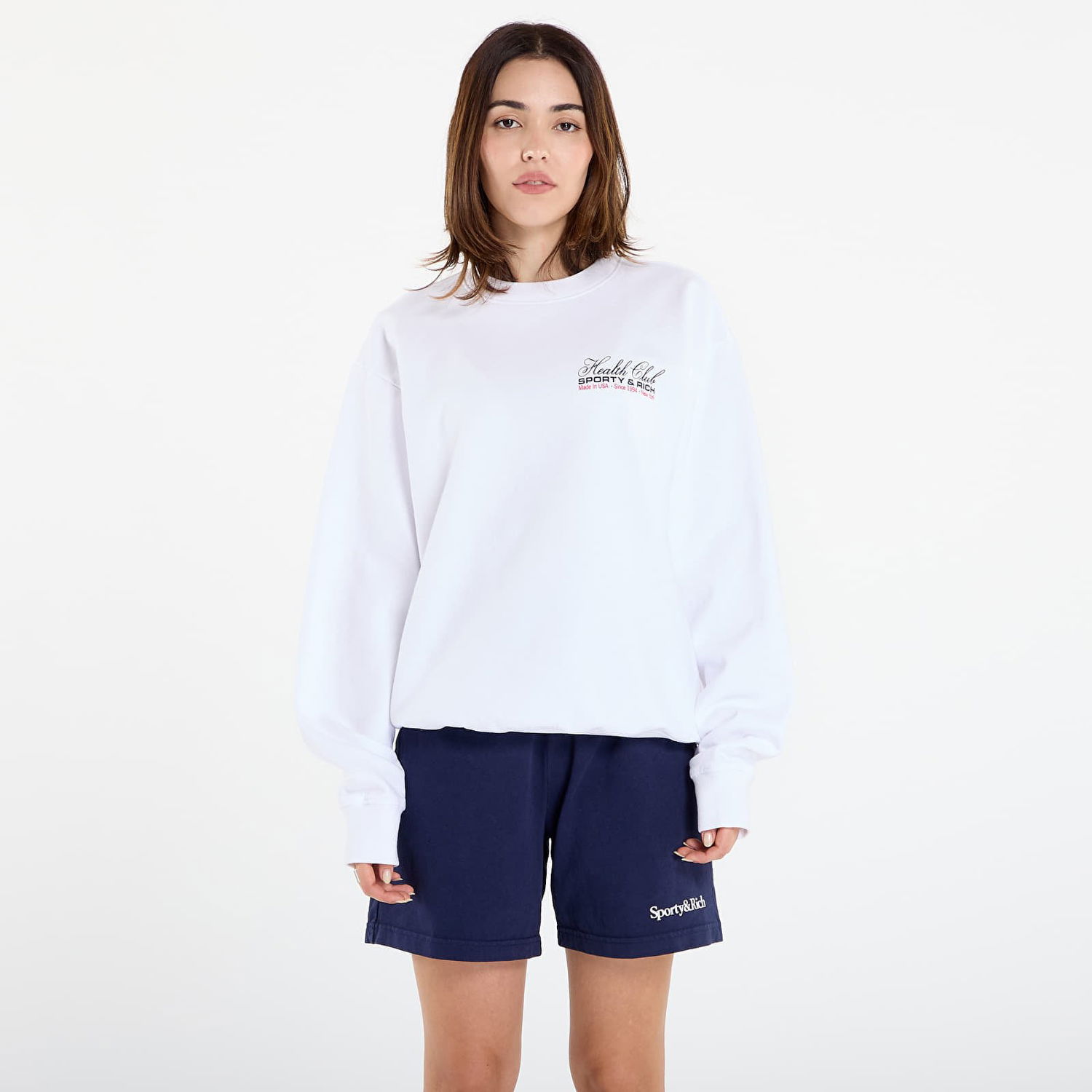 Суитчър Sporty & Rich Sporty & Rich Health Club Crewneck Sweatshirt Бяло | ST071602015WH01, 0