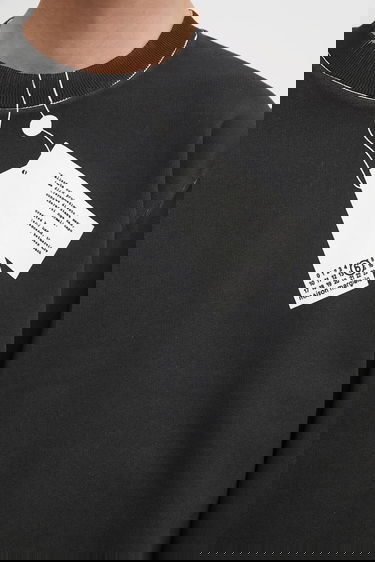 Суитчър Maison Margiela MM6 Maison Margiela Printed Sweatshirt Черно | SH2GU0023.M25024.101, 3