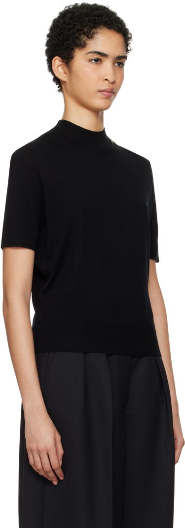 Фланелка Anine Bing Anine Bing Women's Monique Mock Neck Sweater Черно | A-09-9267-000, 1