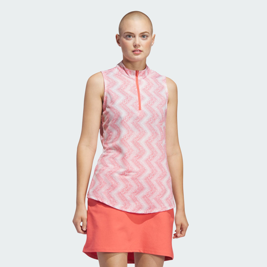 Потник adidas Performance Ultimate365 Printed Sleeveless Golf Polo Розово | IP4233, 0