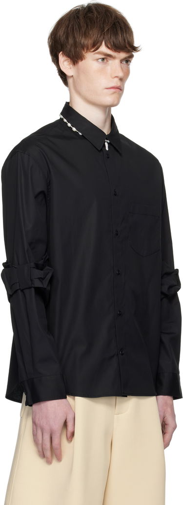 Риза Simone Rocha Simone Rocha Bow Sleeve Classic Shirt Бяло | 5382 1025, 4