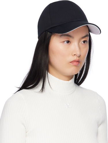 Шапка с козирка Courrèges Courrèges Signature 'AC' Cotton Cap Черно | 125ACT039CO0024, 1