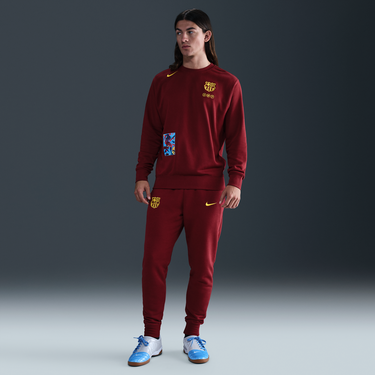 Суитчър Nike F.C. Barcelona Club Fourth Football Crew-Neck Cotton/Polyester Бургунди | FZ1259-677, 3