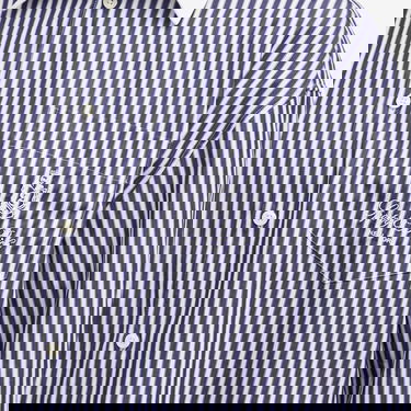 Риза Sporty & Rich Sporty & Rich Vendome Oversized Striped Shirt, Size Large Синьо | SI019511205ST41-WHT, 5