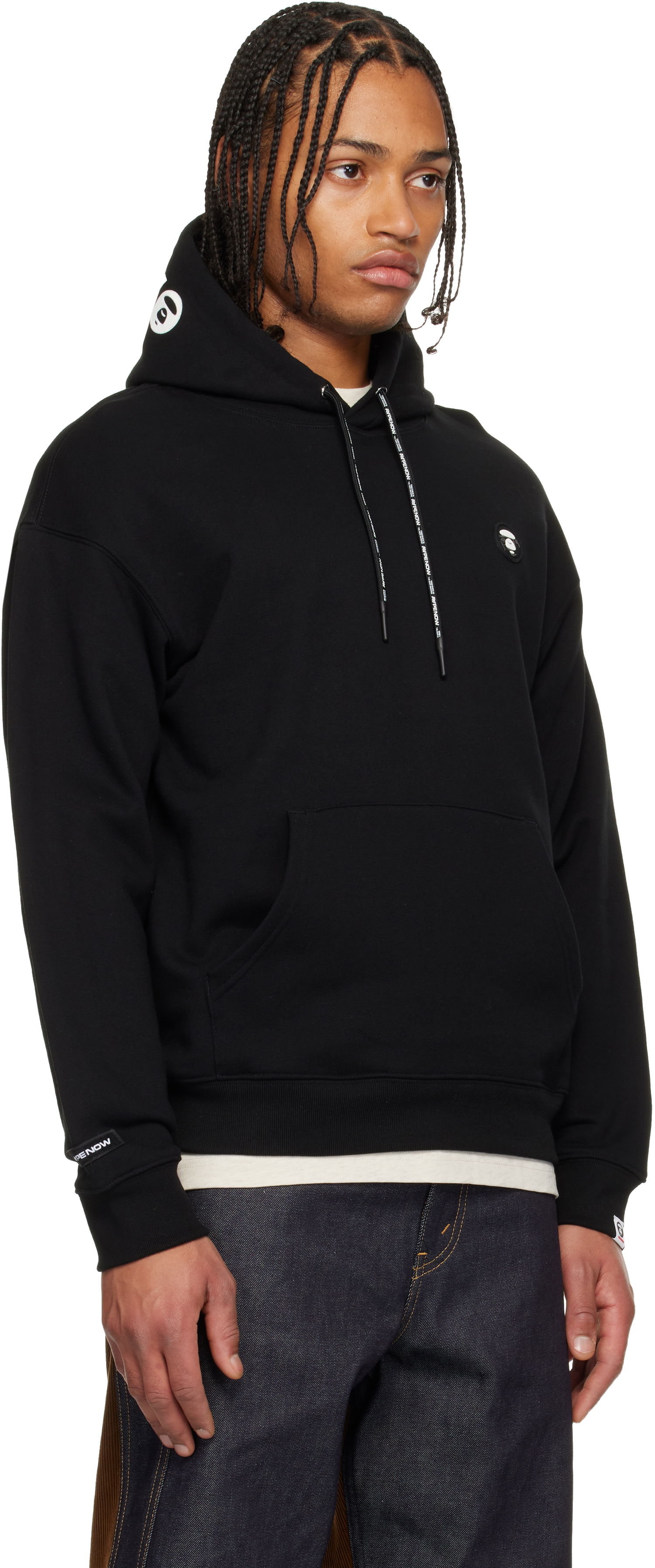 Суитчър AAPE by A Bathing Ape 'AAPENOW' Moonface Hoodie Черно | AAPSWMC354XXPBKX, 1