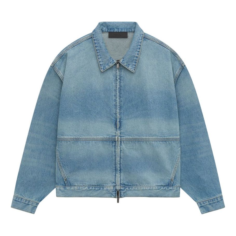 Яке Fear of God Fear of God Essentials SS25 Trucker Denim Jacket Синьо | 202HO244270F, 0