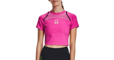 Съкратен топ Under Armour Run Anywhere Crop Tee Розово | 1376816-652, 1
