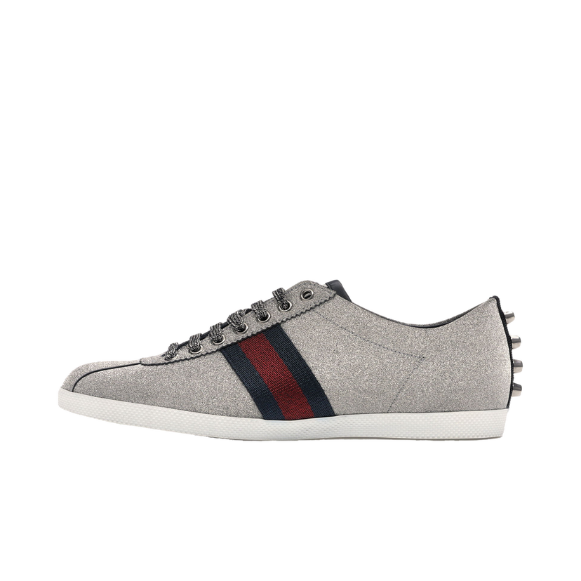 Кецове и обувки Gucci Bambi Web 'Silver' Металик | 414684 KW040 8162
