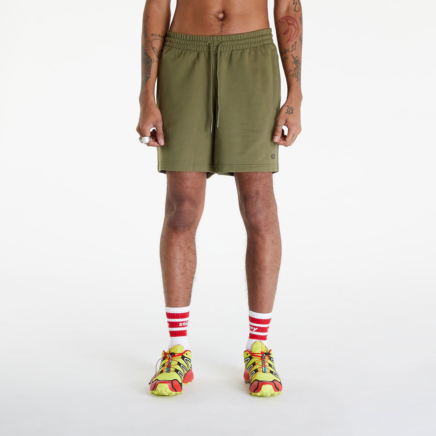 Къси панталони adidas Originals Premium Essentials Frote Short Focus Olive Зелено | IR7878, 0