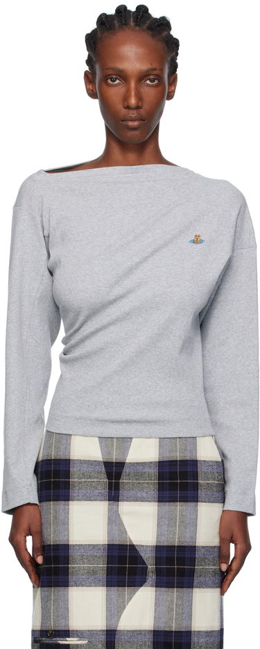 Тениска Vivienne Westwood Vivienne Westwood Hebo Long Sleeve T-Shirt Сиво | 3G01003Y-J009C-, 0