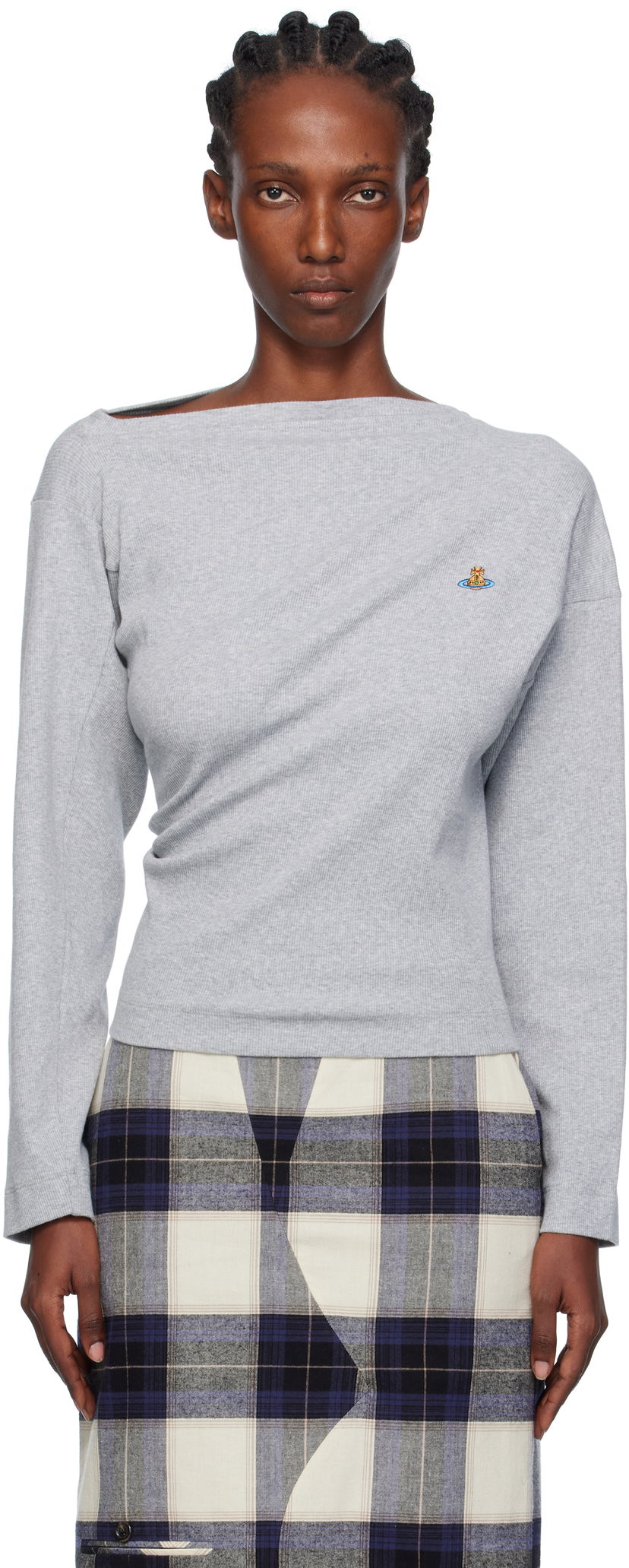 Тениска Vivienne Westwood Vivienne Westwood Hebo Long Sleeve T-Shirt Сиво | 3G01003Y-J009C-