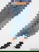 Guess Originals Denim Midi Skirt with Front Slit