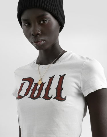 Съкратен топ Dolce & Gabbana Dolce & Gabbana Doll Print Cropped Jersey T-Shirt Бяло | F8V95TGDDGSS9000, 3