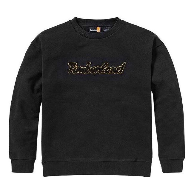 Суитчър Timberland Logo Texture Crewneck Sweater Черно | A6HV5-001