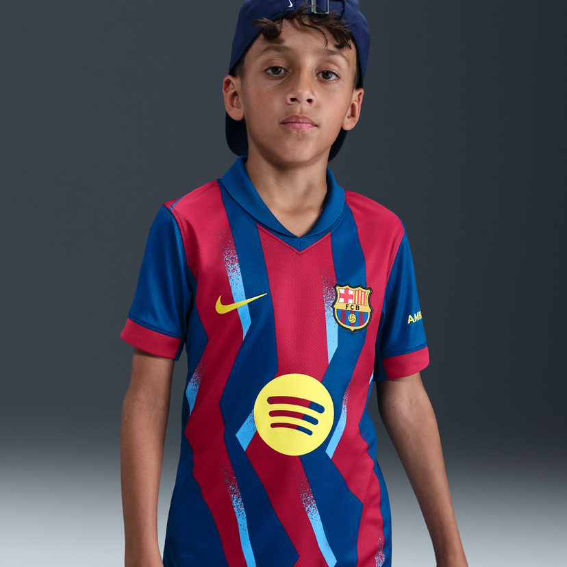 Фланелка Nike FC Barcelona 2025/26 Stadium Fourth Big Kids' Dri-FIT Football Replica Shirt Polyester Многоцветен | FZ1307-432