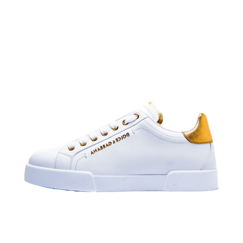 Кецове и обувки Dolce & Gabbana Portofino Light White Gold Бяло | CS1787-AN298-8B996