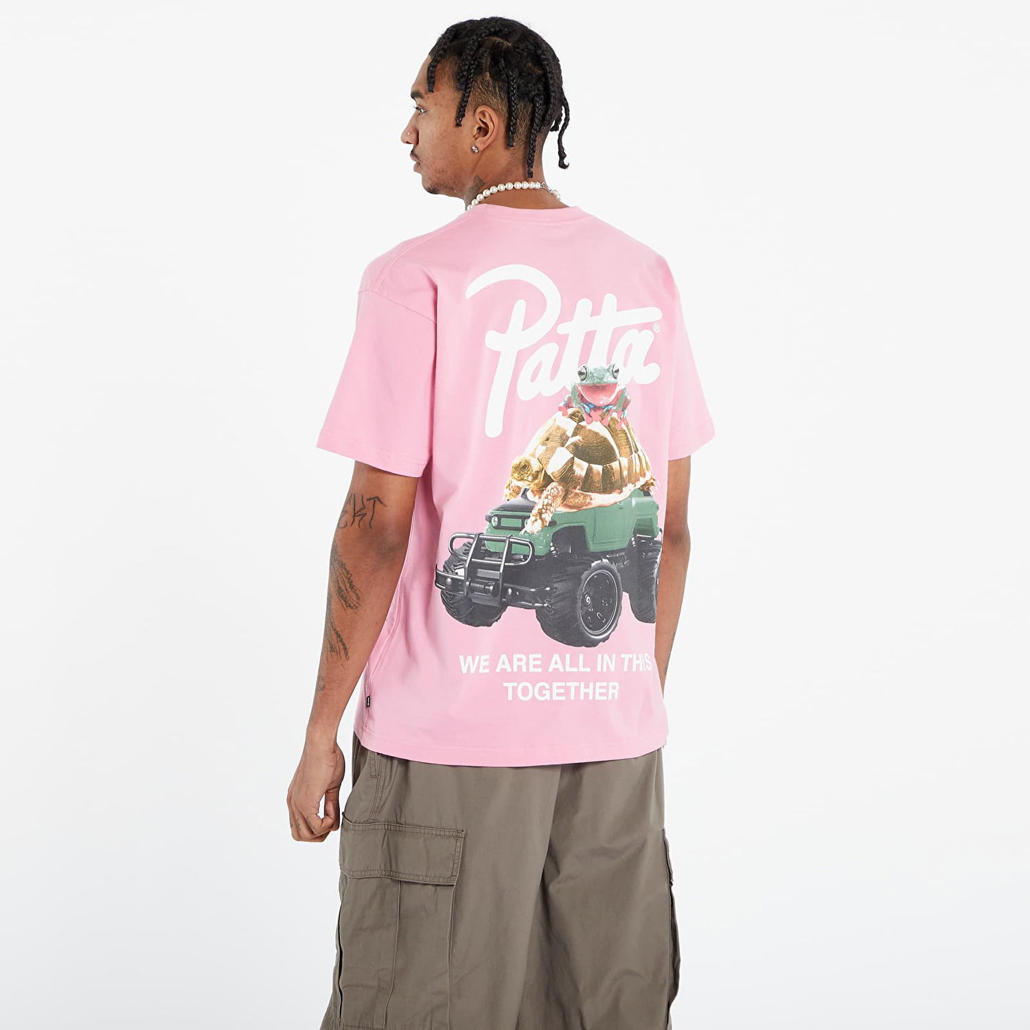 Тениска Patta Animal T-Shirt Розово | AW23-ANIMAL-TS-003, 1