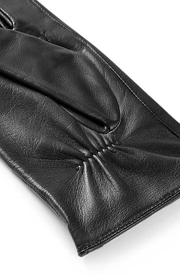 Ръкавици BOSS BOSS Leather Gloves with Full Lining Черно | 50526613, 1