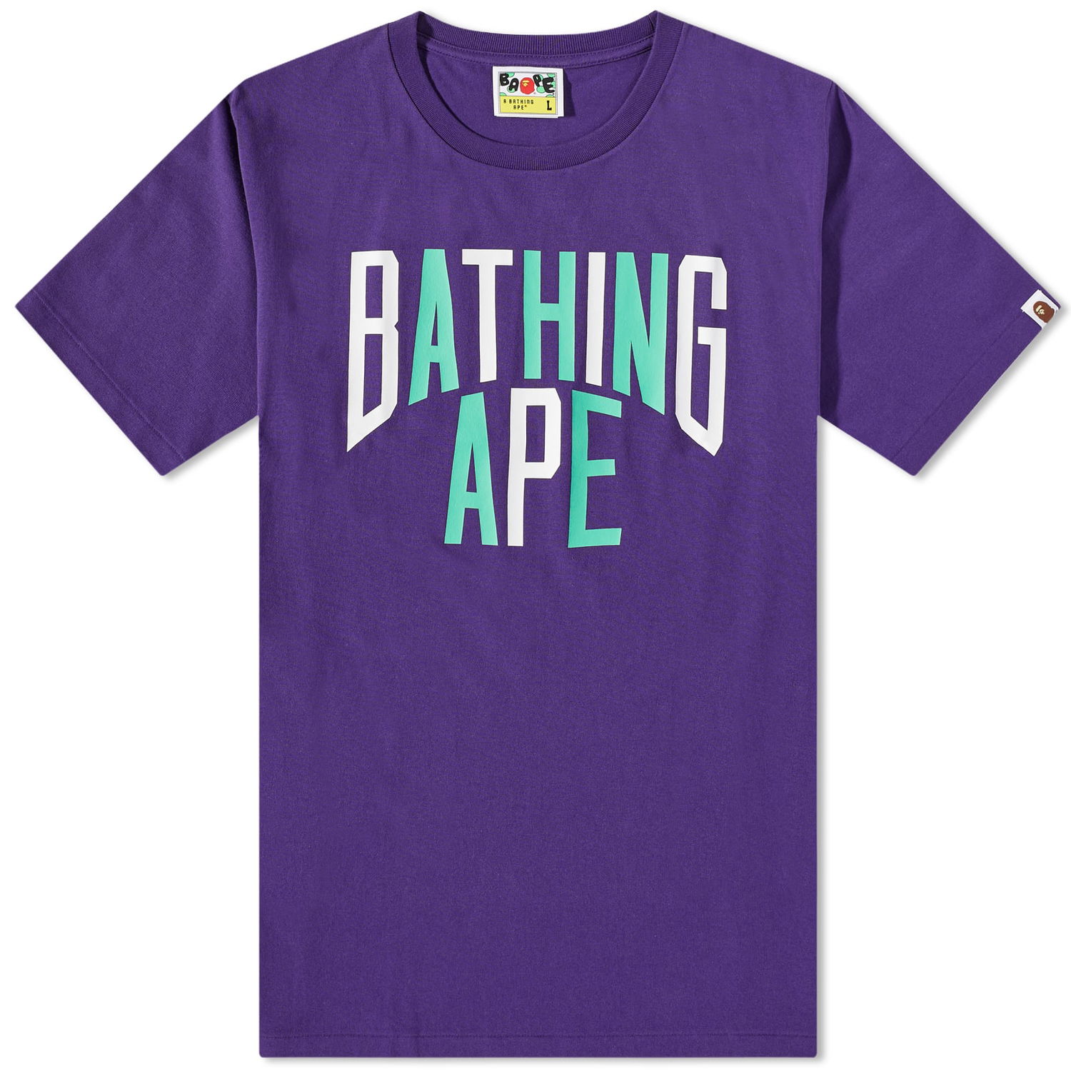 Тениска BAPE Colours Nyc Logo T-Shirt Purple Лилаво | 001TEJ301020M-PPL, 0