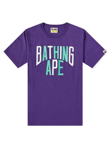 Тениска BAPE Colours Nyc Logo T-Shirt Purple Лилаво | 001TEJ301020M-PPL