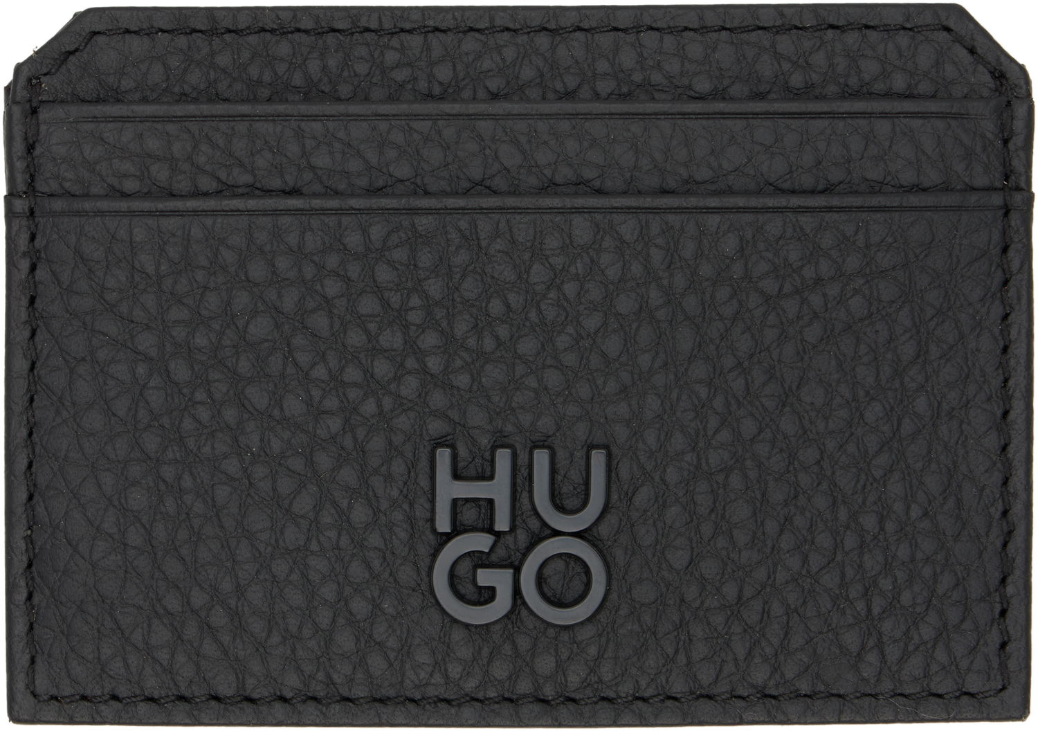 Портфейл BOSS Leather Card Holder Черно | 50541976, 0
