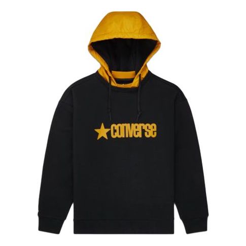 Суитчър Converse Logo Letter Hooded Sweatshirt Черно | 10019968-A01