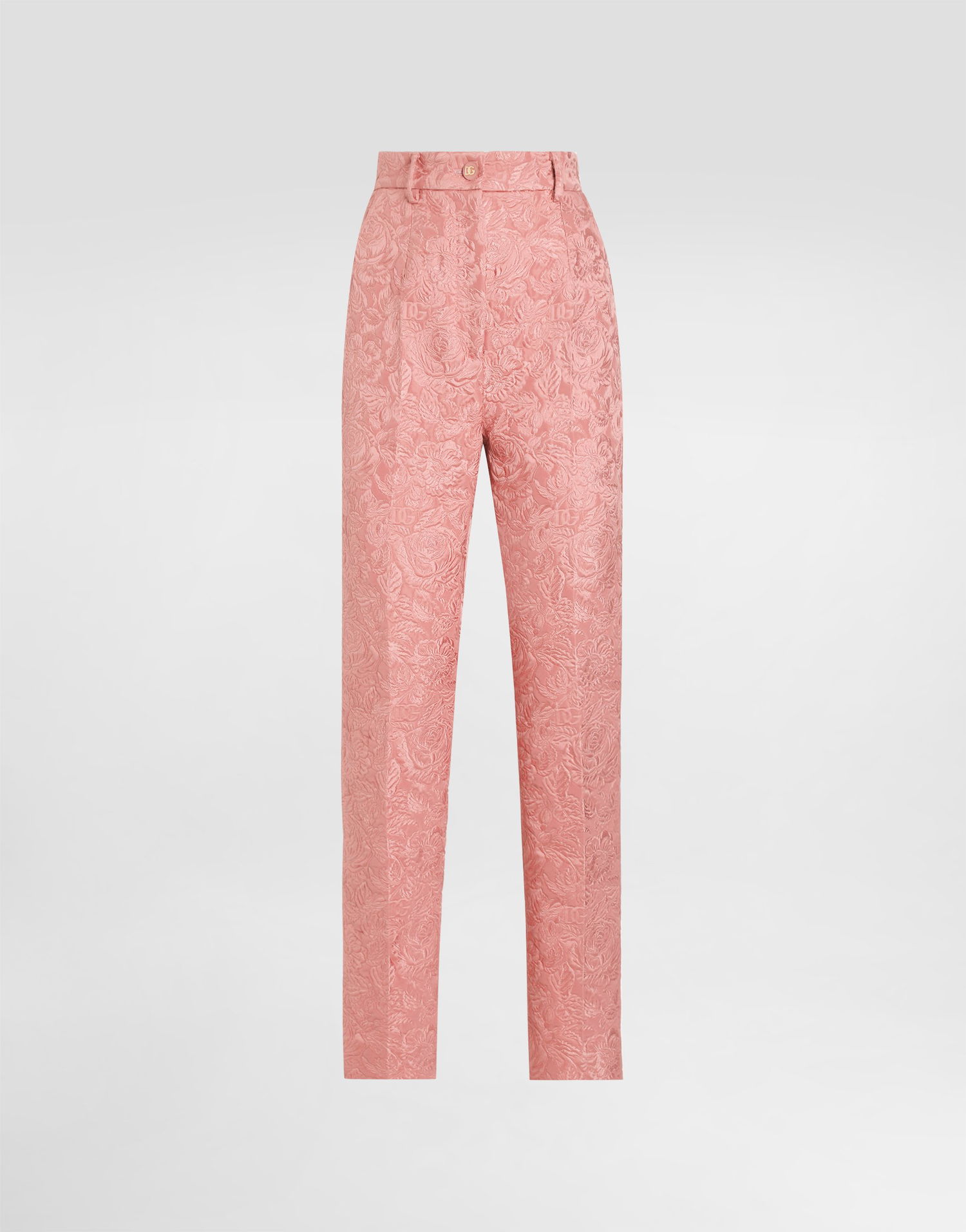Панталони Dolce & Gabbana Dolce & Gabbana Tailored Quilted Floral Jacquard Pants Розово | FTAM2THJMQKF0473, 0