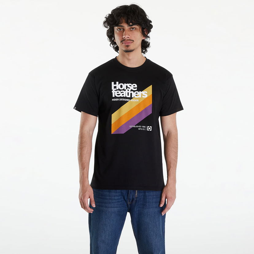 Тениска Horsefeathers VHS T-Shirt Black Черно | SM1339A