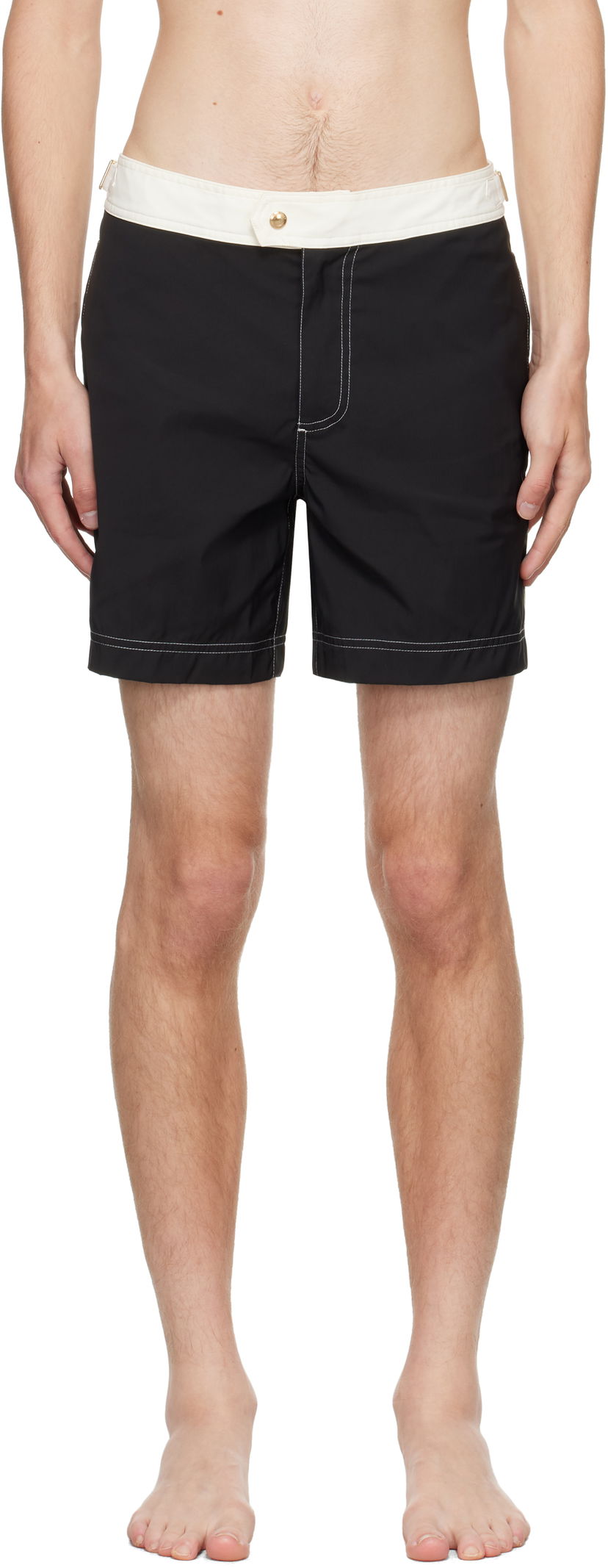 Бански Tom Ford TOM FORD Nylon Contrast Swim Shorts Черно | BSS002-FMN067