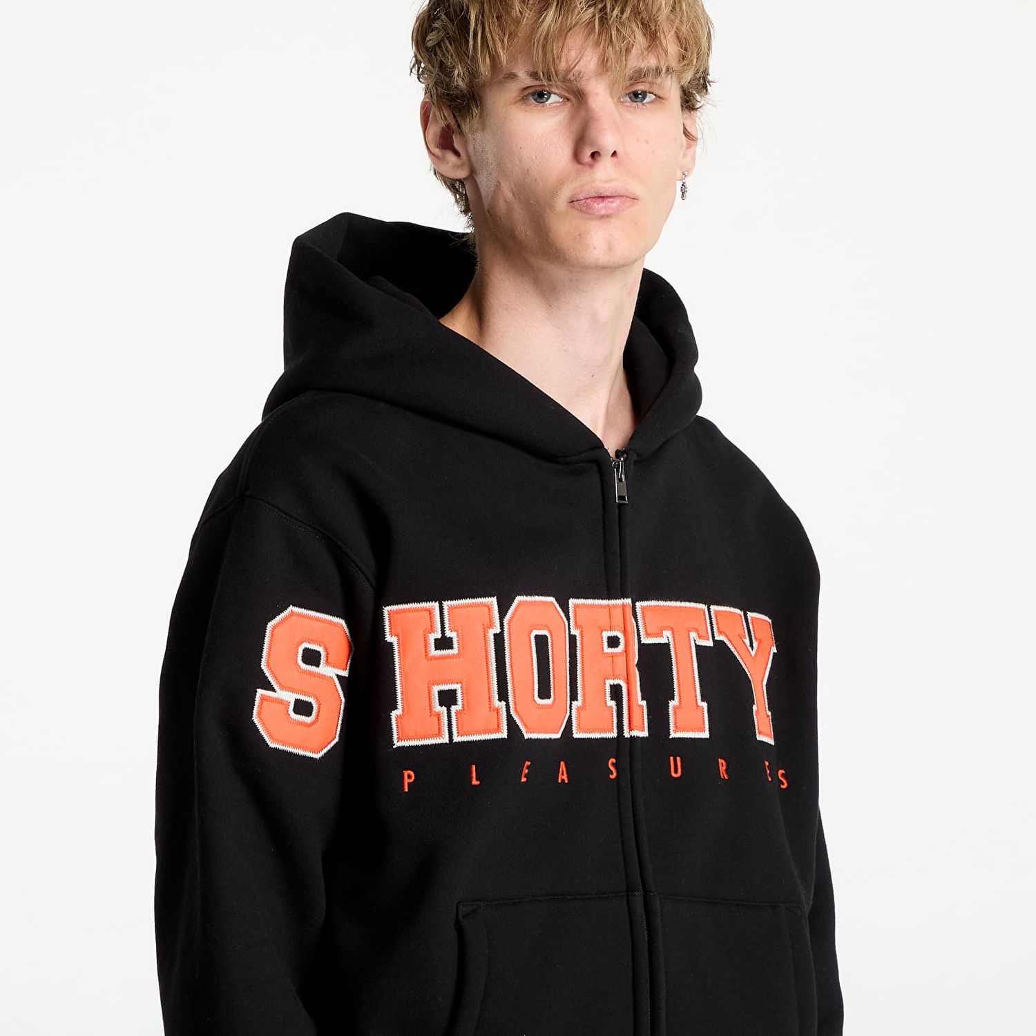 Суитчър Pleasures Wave Zip Hoodie Black Черно | P24F017 BLACK, 1