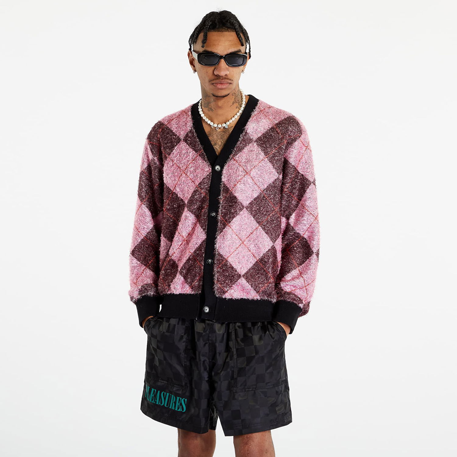 Пуловер Pleasures Rev Cardigan Розово | P23SP008 PINK, 1