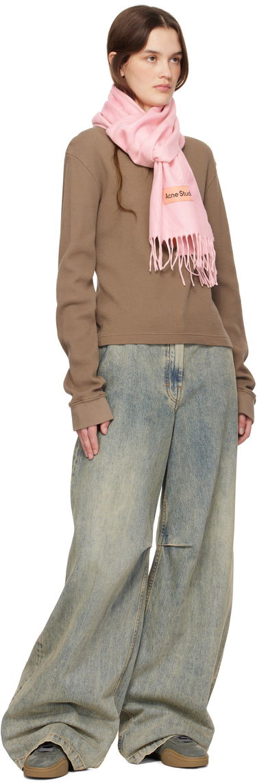 Шал Acne Studios Acne Studios Cashmere Jacquard Scarf Розово | CA0366-, 2