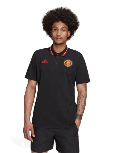 Поло тениска adidas Originals Manchester United DNA Polo Shirt Черно | HE6664