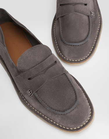 Кецове и обувки Dolce & Gabbana Reversed Calfskin Driver Loafers Сиво | A50739AS70780730, 3