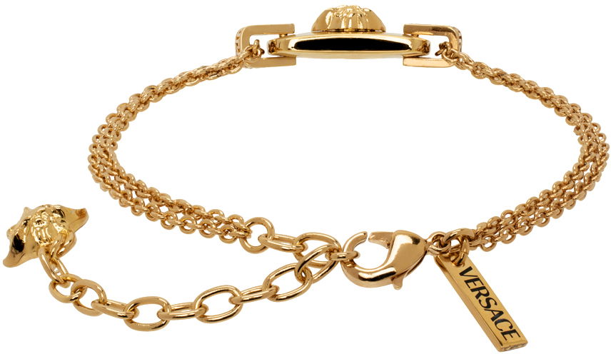 Гривна Versace Medusa Tag Bracelet "Gold" Металик | 1014253_1A00620_3J000, 1