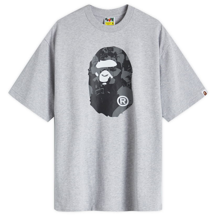 Тениска BAPE Shark College Logo T-Shirt Сиво | 001TEK801306M-GRA