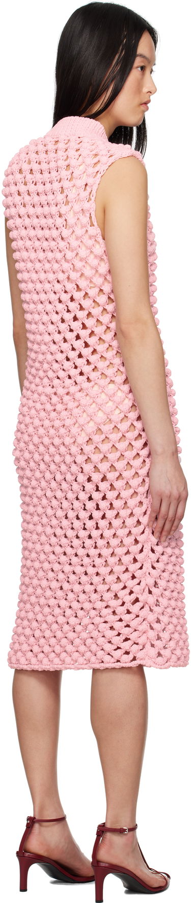 Pокля Jil Sander Jil Sander Sleeveless Crochet Midi Dress Розово | J02CT0491_J19157, 2