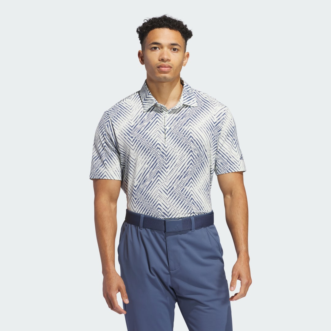 Поло тениска adidas Performance Ultimate365 Allover Print Polo Shirt Сиво | IU4386, 0