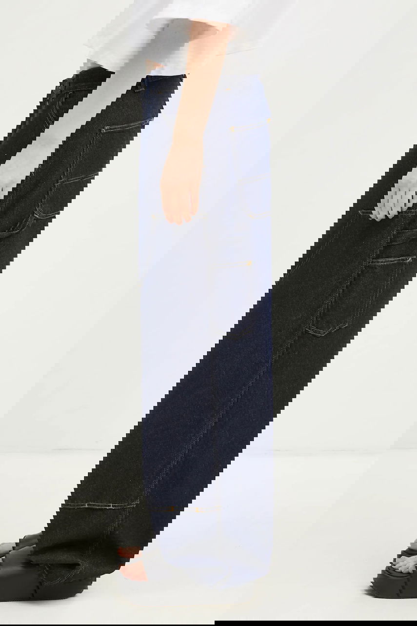 Дънки Carhartt WIP Brandon Double Knee Pant medium waist Тъмно синьо | I034635.102, 1