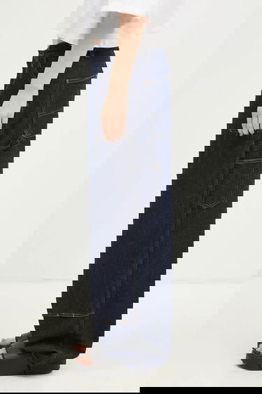 Дънки Carhartt WIP Brandon Double Knee Pant medium waist Тъмно синьо | I034635.102, 1