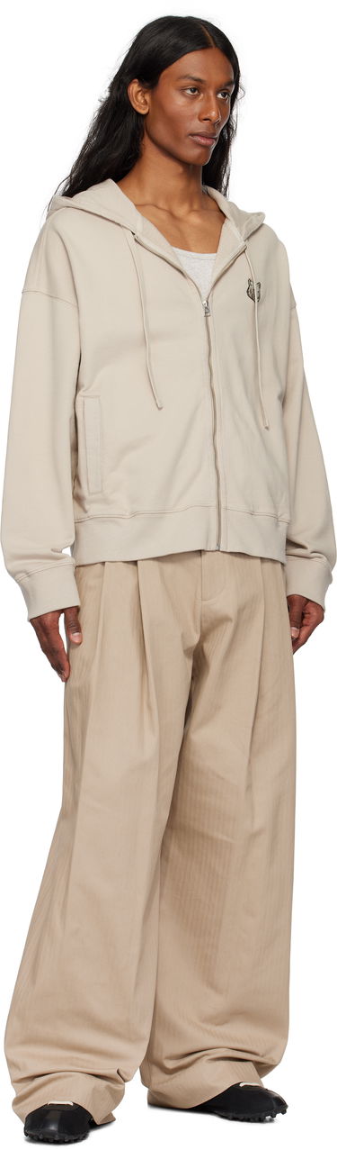 Суитчър MAISON KITSUNÉ Maison Kitsuné Bold Fox Head Patch Oversize Fullzip Hoodie Бежово | OM02138KM0001, 3