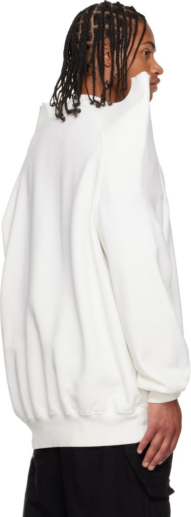 Суитчър Rick Owens Concordians Tecsweat Padded Shoulder Sweatshirt Бяло | DU02E7272 FEP3, 2
